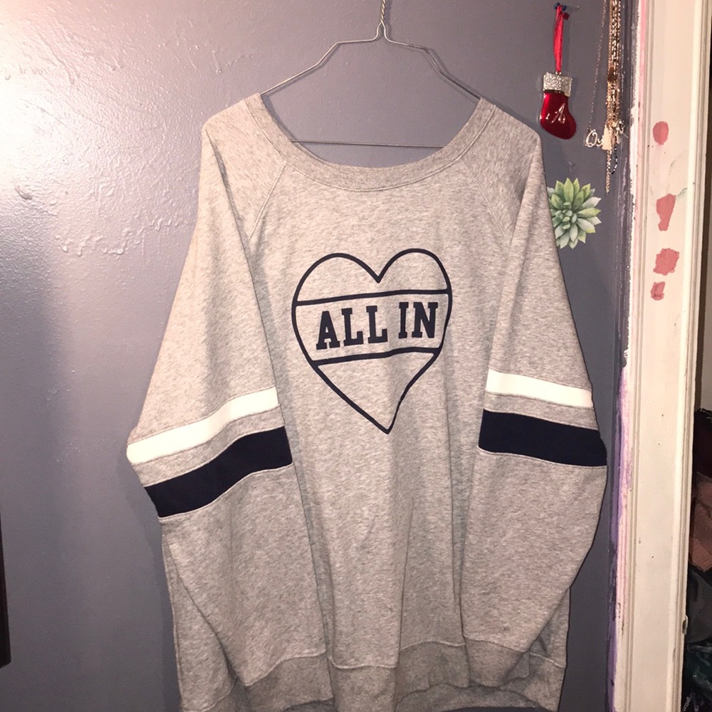Drop shoulder pullover